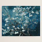 Van Gogh Almond Blossoms : Dark Teal Jigsaw Puzzle Gallery Image 1