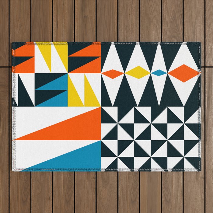 Mid Century 02 Outdoor Rug Gallery Image 1