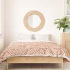 Coastl Palm . Terra Cotta Duvet Cover Gallery Image 3