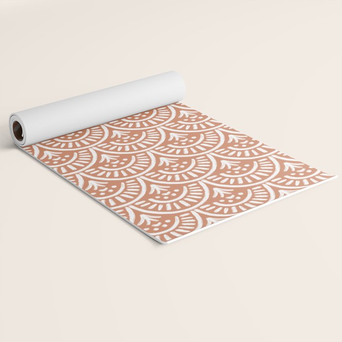 Coastl Palm . Terra Cotta Yoga Mat Gallery Image 2