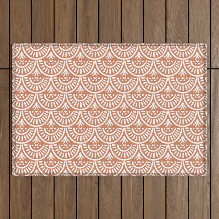 Coastl Palm . Terra Cotta Outdoor Rug Gallery Image 1