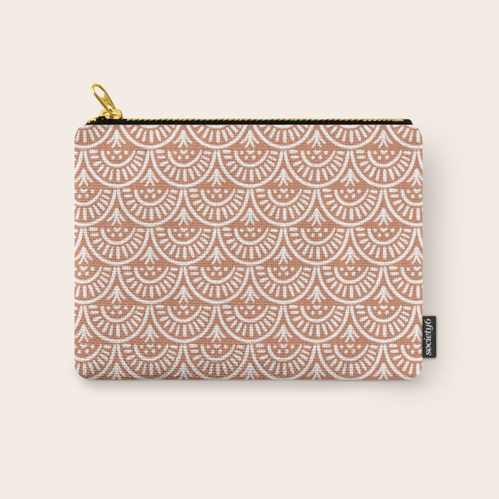 Coastl Palm . Terra Cotta Carry All Pouch Gallery Image 1