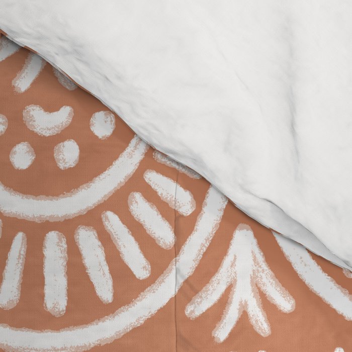 Coastl Palm . Terra Cotta Comforter Gallery Image 4