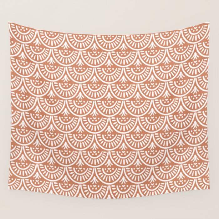Coastl Palm . Terra Cotta Wall Tapestry Gallery Image 4