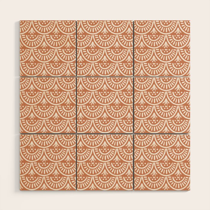 Coastl Palm . Terra Cotta Wood Wall Art Gallery Image 1
