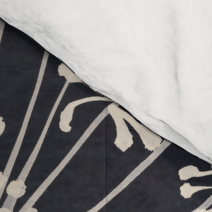 Minimalist Wild Plant 7 Black And White Comforter Gallery Image 4