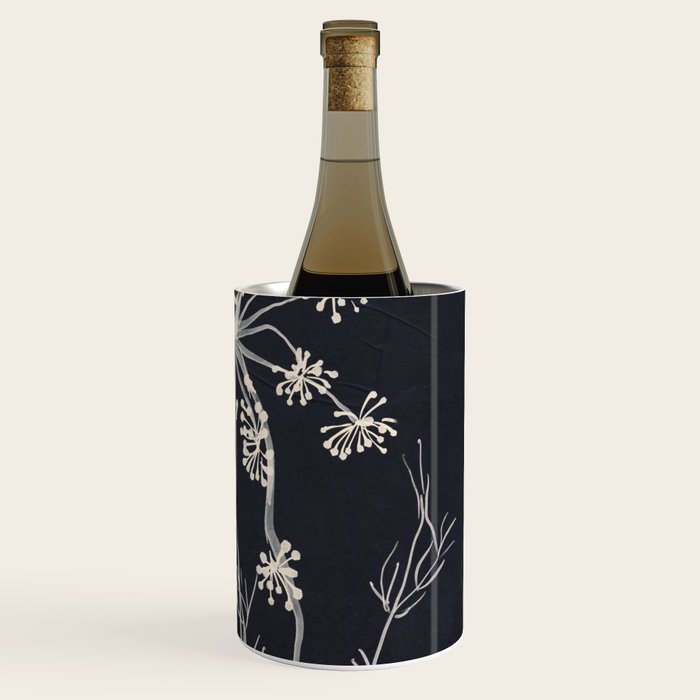 Minimalist Wild Plant 7 Black And White Wine Chiller Gallery Image 3