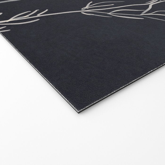 Minimalist Wild Plant 7 Black And White Welcome Mat Gallery Image 2