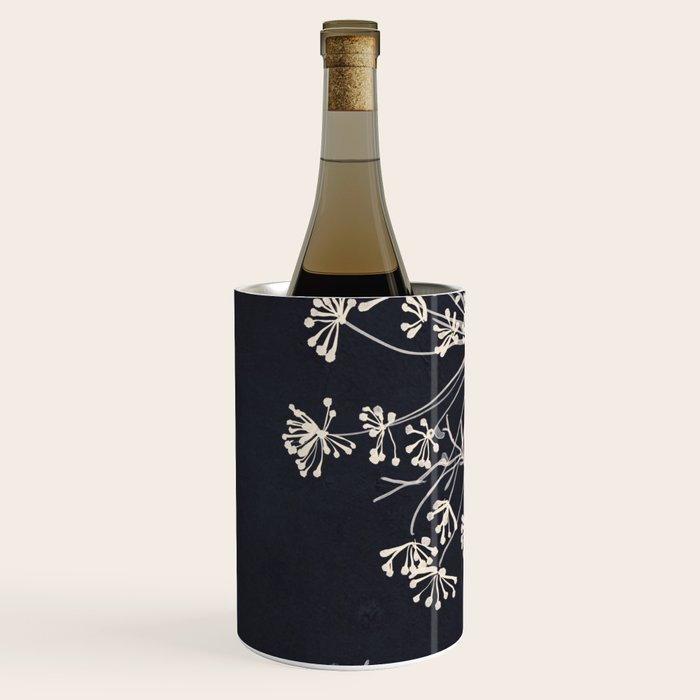 Minimalist Wild Plant 7 Black And White Wine Chiller Gallery Image 2
