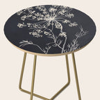 Minimalist Wild Plant 7 Black And White Side Table Gallery Image 2