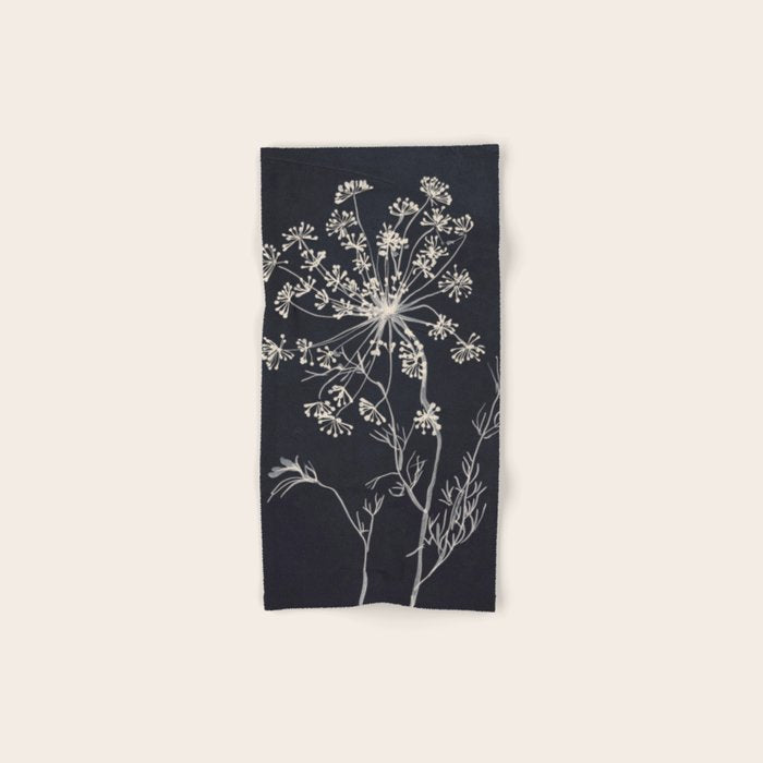 Minimalist Wild Plant 7 Black And White Bath Towel Gallery Image 1