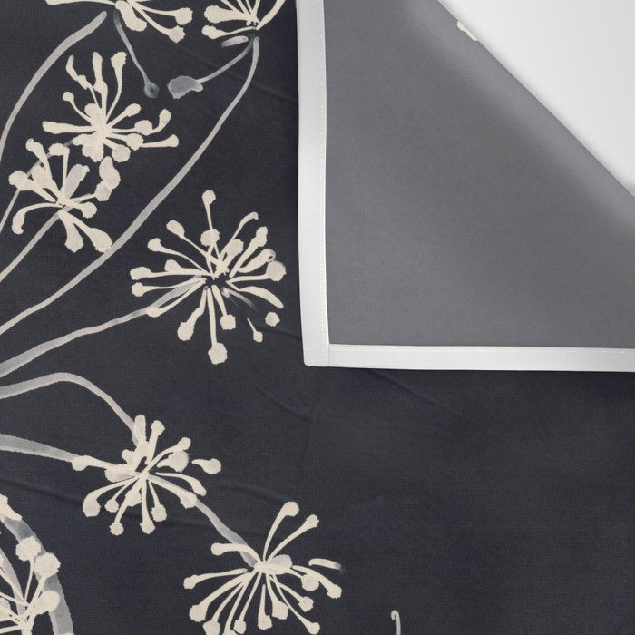 Minimalist Wild Plant 7 Black And White Wall Tapestry Gallery Image 3