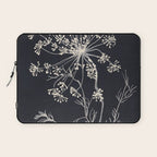 Minimalist Wild Plant 7 Black And White Laptop Sleeve Gallery Image 1