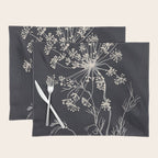 Minimalist Wild Plant 7 Black And White Placemat Gallery Image 1