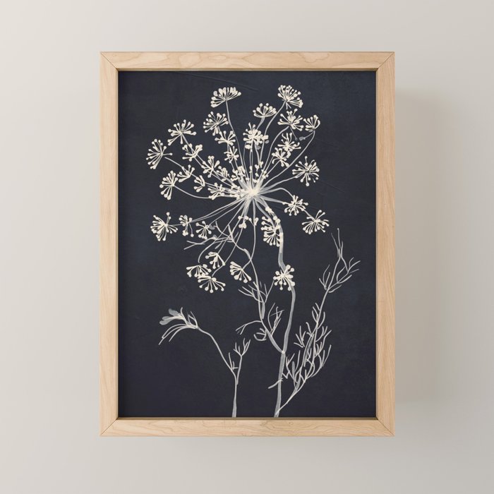 Minimalist Wild Plant 7 Black And White Mini Art Print Gallery Image 1