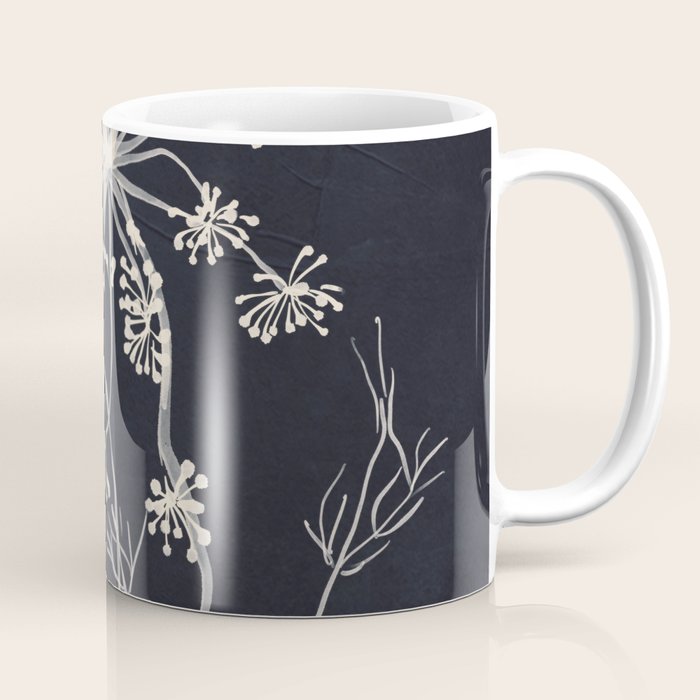 Minimalist Wild Plant 7 Black And White Coffee Mug Gallery Image 1
