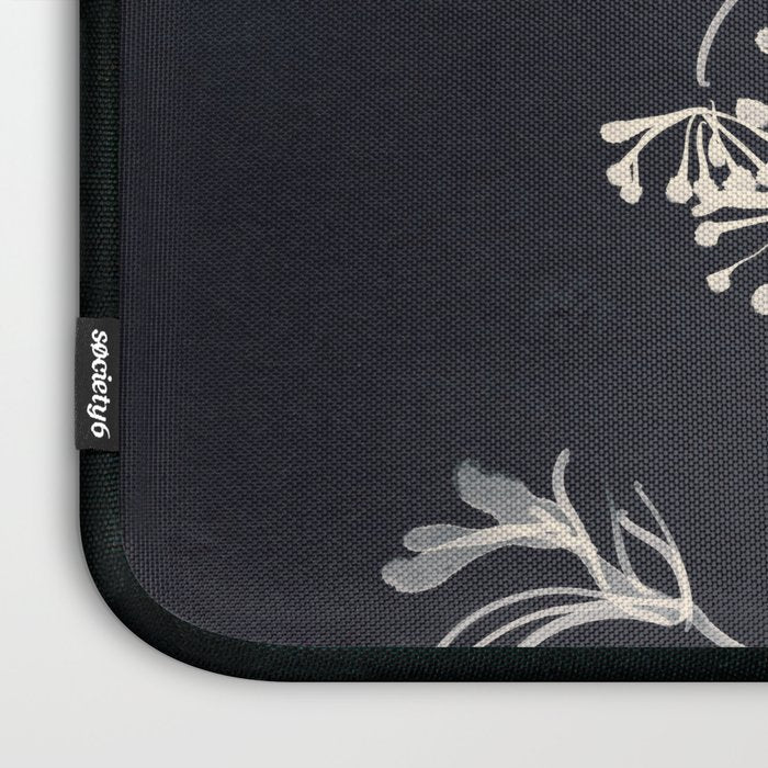 Minimalist Wild Plant 7 Black And White Laptop Sleeve Gallery Image 3