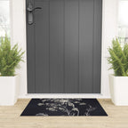 Minimalist Wild Plant 7 Black And White Welcome Mat Gallery Image 3