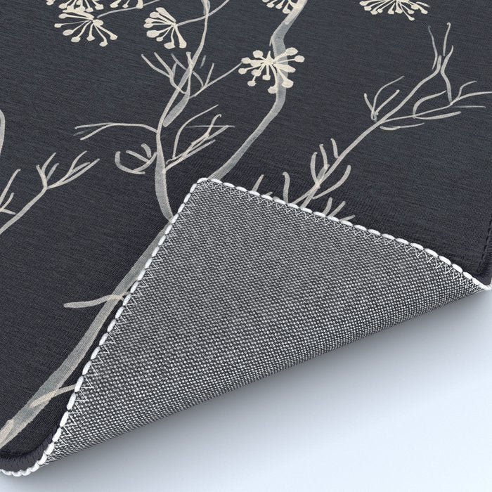Minimalist Wild Plant 7 Black And White Rug Gallery Image 4