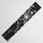 Minimalist Wild Plant 7 Black And White Table Runner Gallery Image 3
