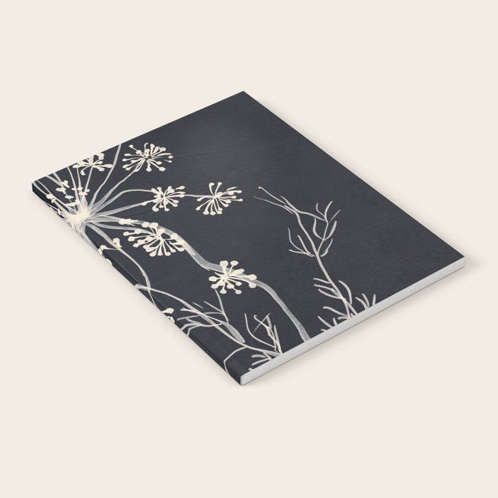 Minimalist Wild Plant 7 Black And White Notebook Gallery Image 2