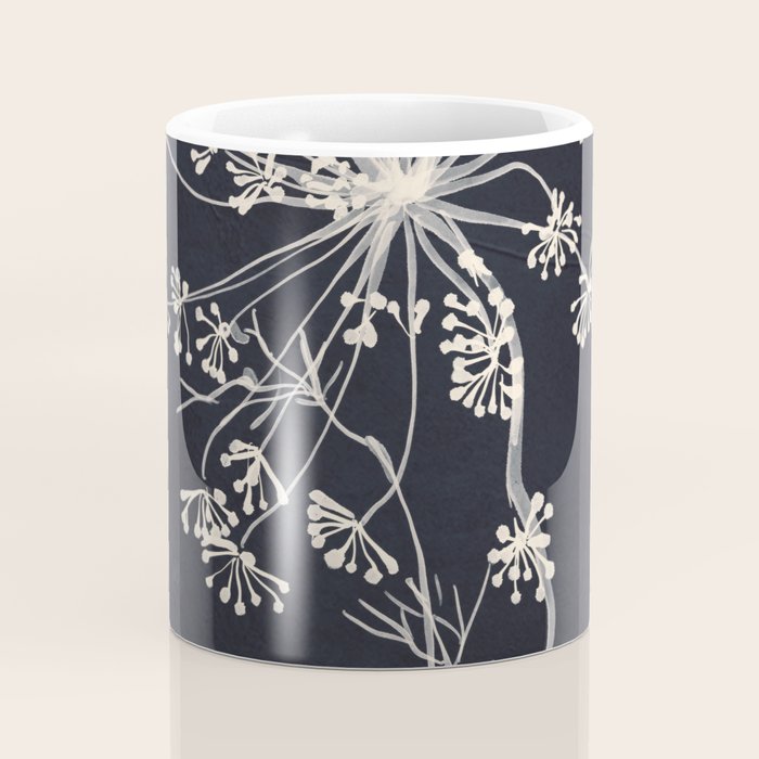 Minimalist Wild Plant 7 Black And White Coffee Mug Gallery Image 4