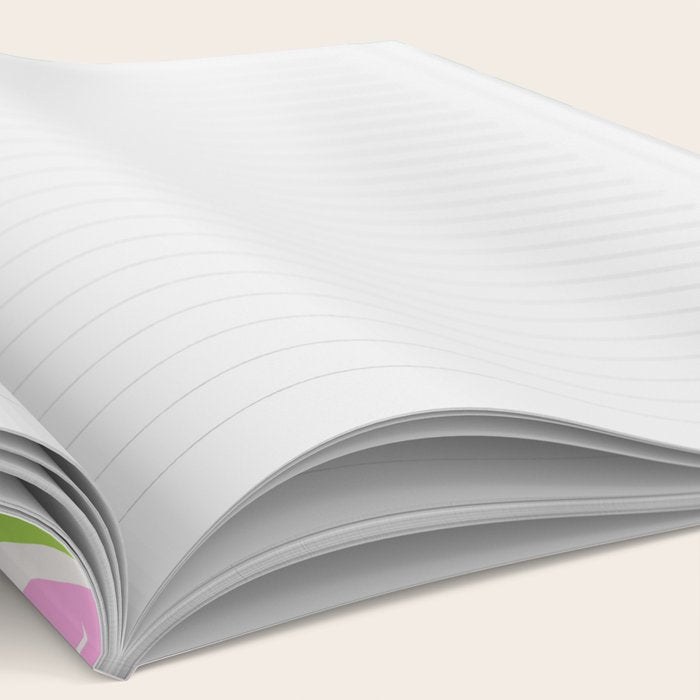 Mid-Century Modern Geometric Christmas Triangles - Green Pink White Notebook Gallery Image 2