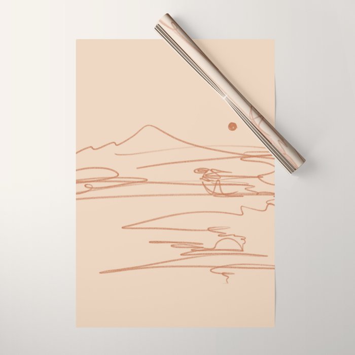 Line Mountain Sunset. Wrapping Paper Gallery Image 1