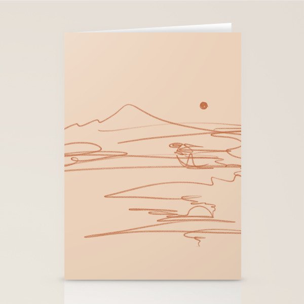 Line Mountain Sunset. Stationery Card Gallery Image 2