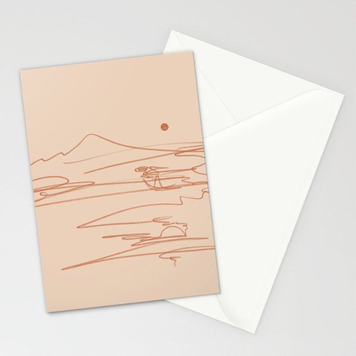 Line Mountain Sunset. Stationery Card Gallery Image 2