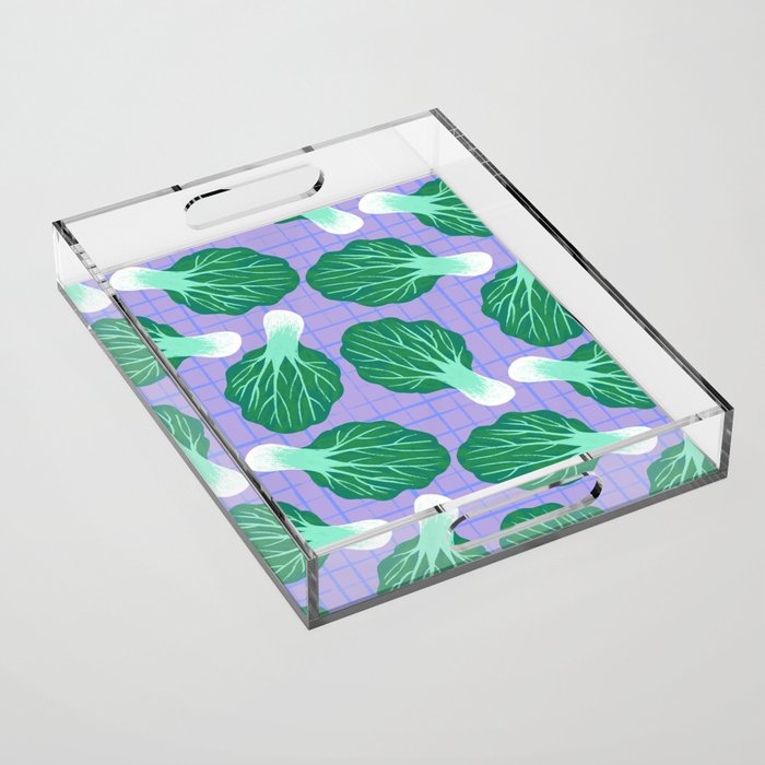 Bokchoy Pattern Acrylic Tray Gallery Image 1