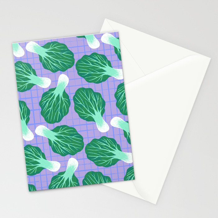 Bokchoy Pattern Stationery Card Gallery Image 2