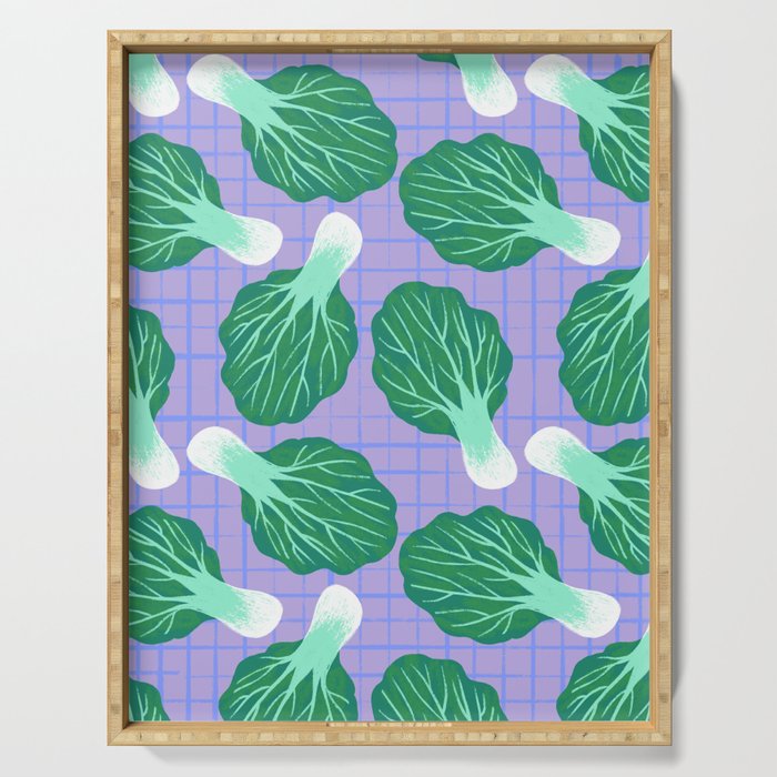 Bokchoy Pattern Serving Tray Gallery Image 1