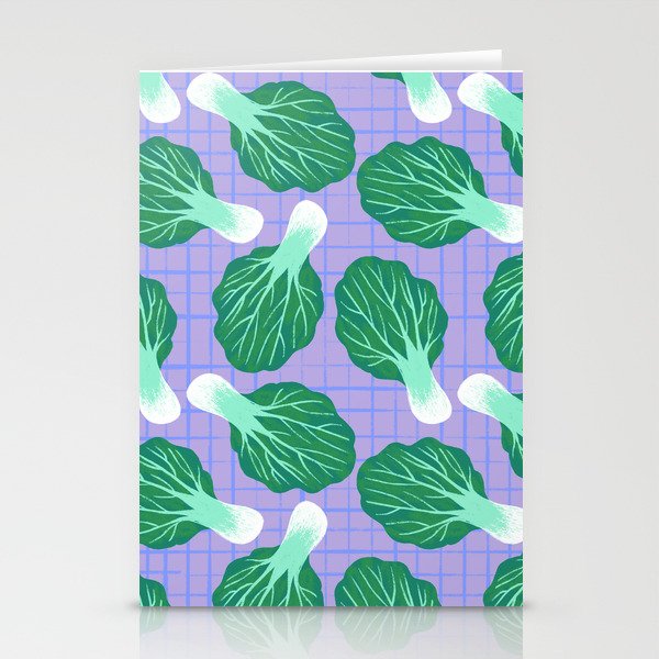 Bokchoy Pattern Stationery Card Gallery Image 1