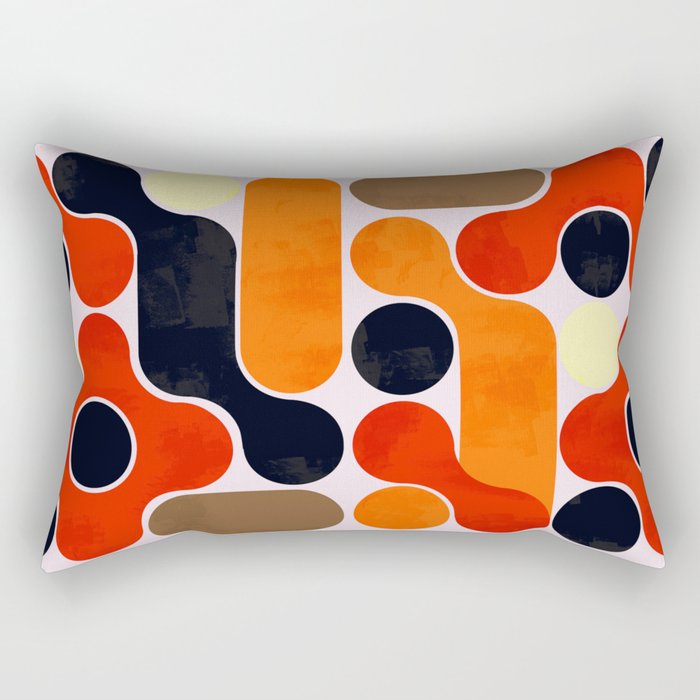 Mid-century geometry no4 Rectangular Pillow Gallery Image 1