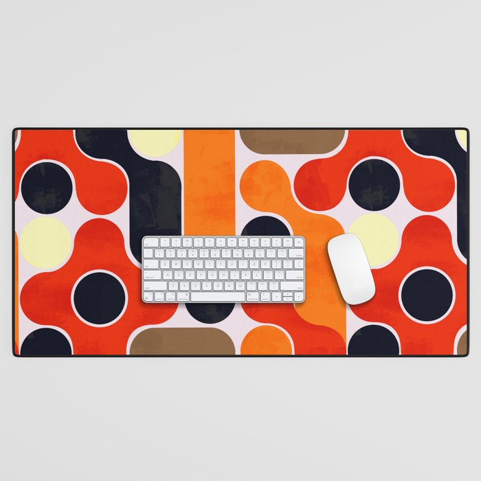 Mid-century geometry no4 Desk Mat Gallery Image 1