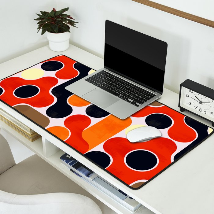 Mid-century geometry no4 Desk Mat Gallery Image 2