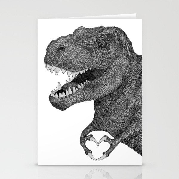 Dino Love Stationery Card Gallery Image 2