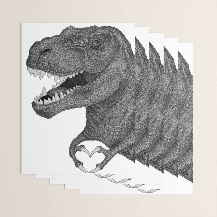 Dino Love Wrapping Paper Gallery Image 3