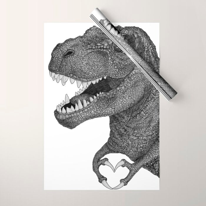Dino Love Wrapping Paper Gallery Image 1