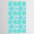 Bright Summer Floral Mid-Century Style Flower Pattern Tablecloth Gallery Image 2
