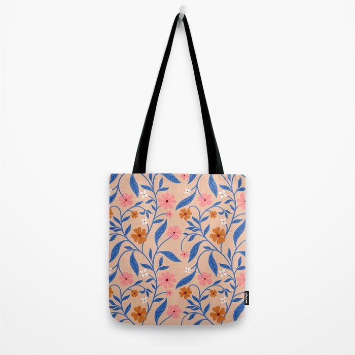 Garden Blooms and Blue Leaves Tote Bag Gallery Image 2