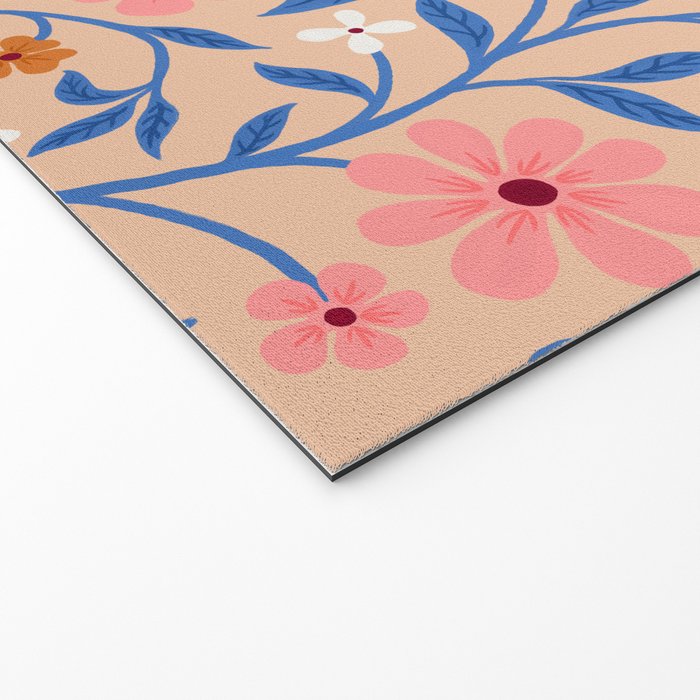 Garden Blooms and Blue Leaves Welcome Mat Gallery Image 2