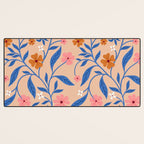 Garden Blooms and Blue Leaves Desk Mat Gallery Image 3