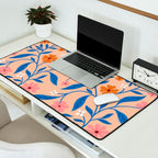 Garden Blooms and Blue Leaves Desk Mat Gallery Image 2