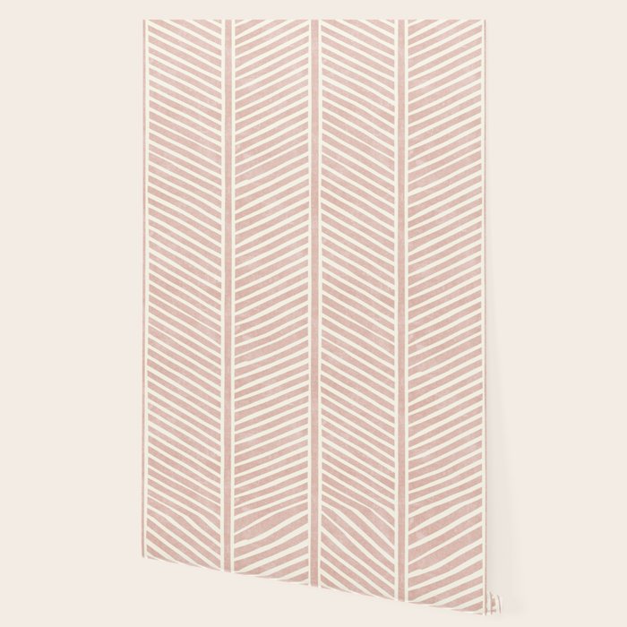 Organic Chevron in Rose Wallpaper Gallery Image 2