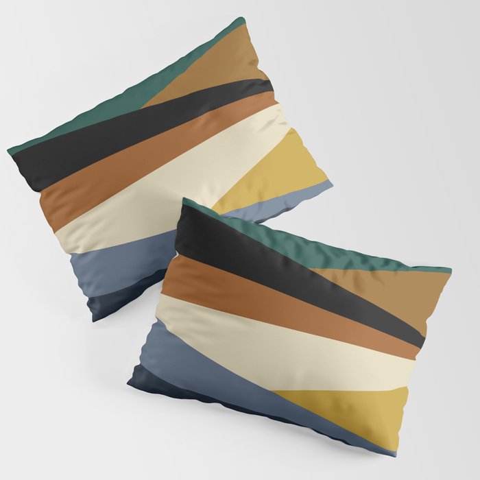 Geometric Triangles V Bold Vintage Pillow Sham Gallery Image 3