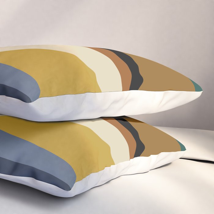 Geometric Triangles V Bold Vintage Pillow Sham Gallery Image 3
