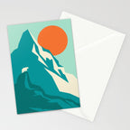 As the sun rises over the peak Stationery Card Gallery Image 2