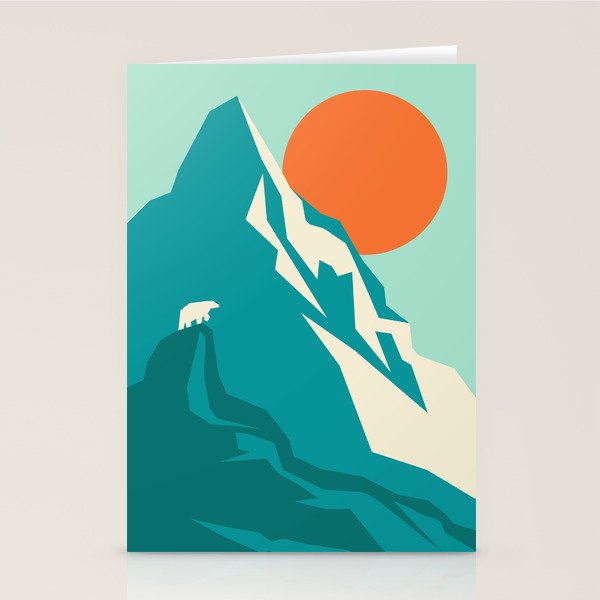 As the sun rises over the peak Stationery Card Gallery Image 1